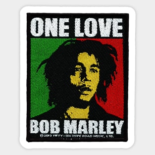 One Love Rastaman Patch Sticker